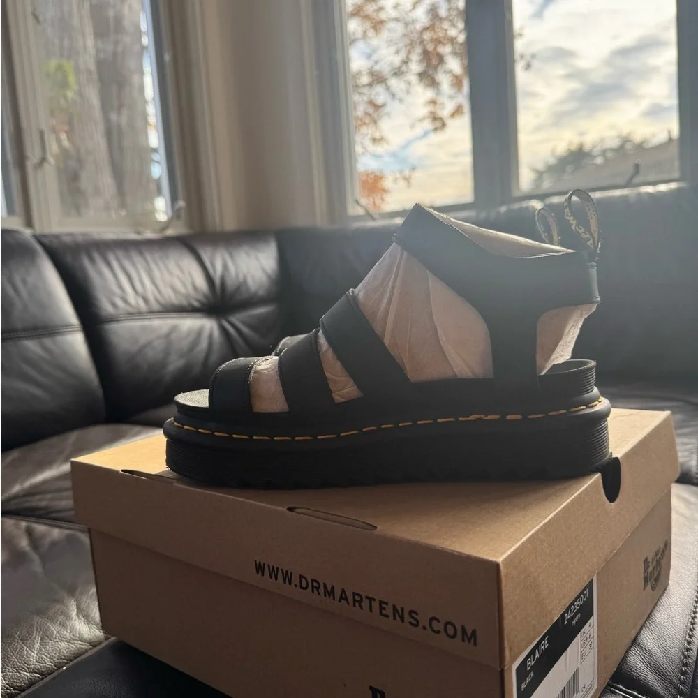 Dr. Martens Black Strappy Footwear - Picture 3 of 16